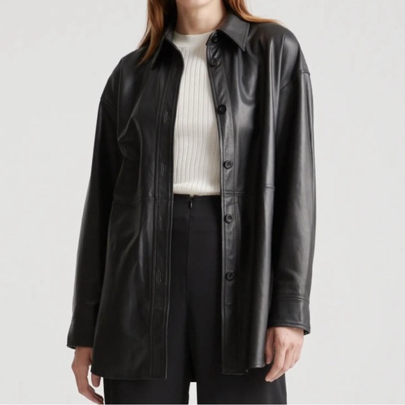 Aritzia Jackets & Blazers - Women's Black Leather Jacket